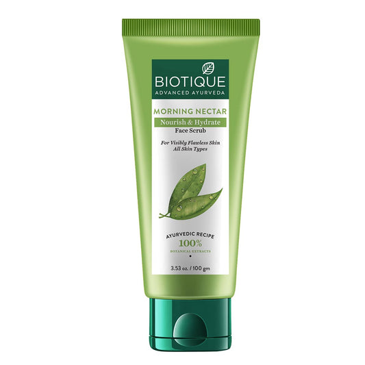 【Biotique】 MORNING NECTAR Nourish & Hydrate Face Scrub｜モーニングネクター Nourish Hydrate フェイススクラブ｜100G