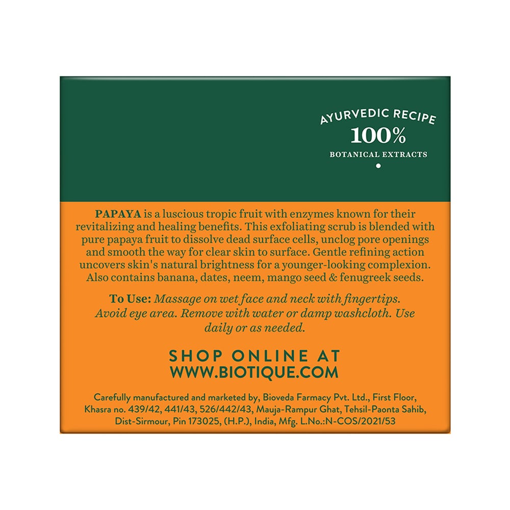 PAPAYA Tan Removal Brightening & Revitalizing Face Scrub