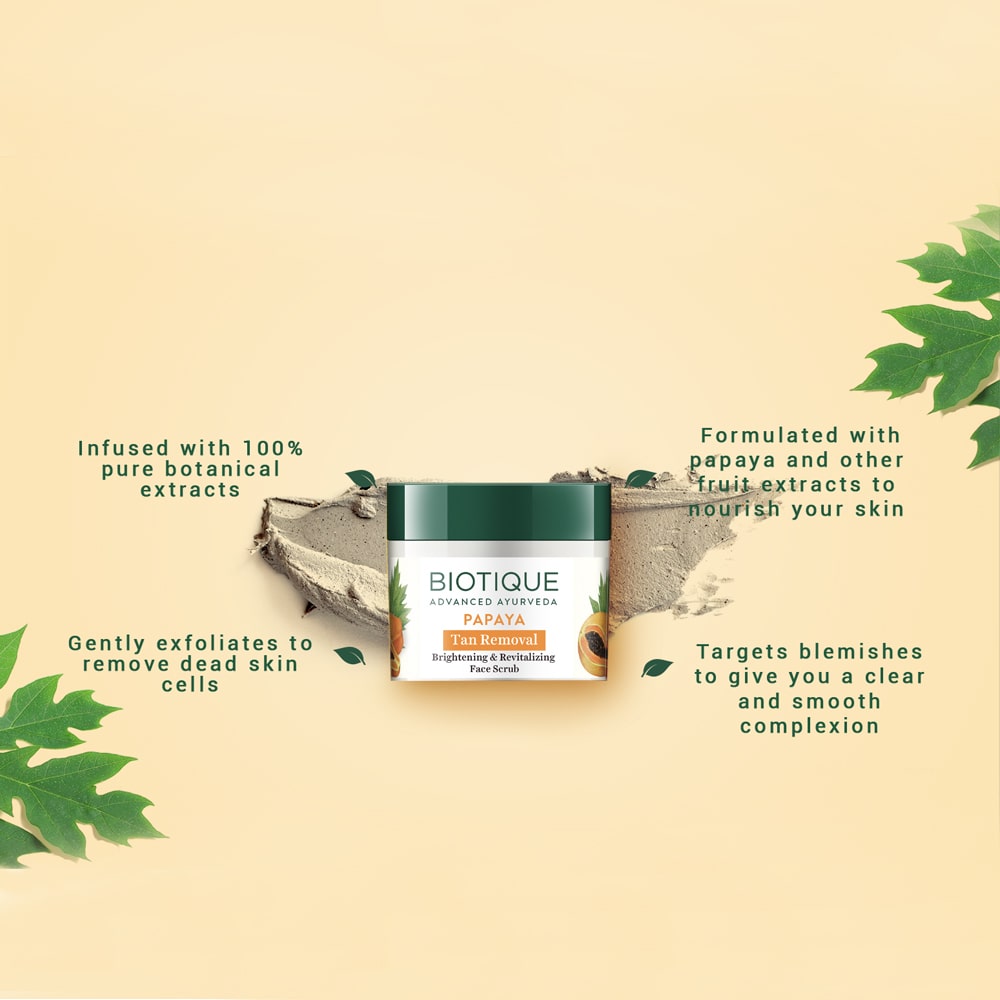 PAPAYA Tan Removal Brightening & Revitalizing Face Scrub