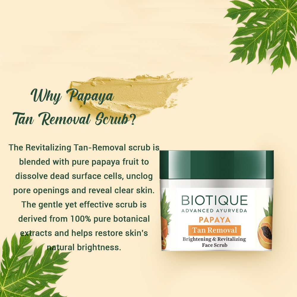 PAPAYA Tan Removal Brightening & Revitalizing Face Scrub