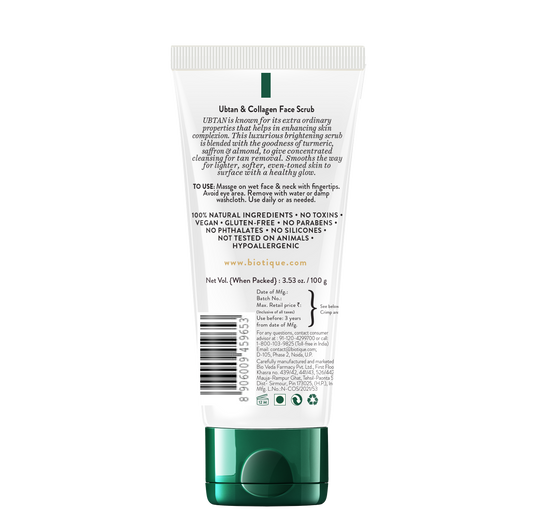 BIOTIQUE UBTAN & COLLAGEN Face Scrub  100g