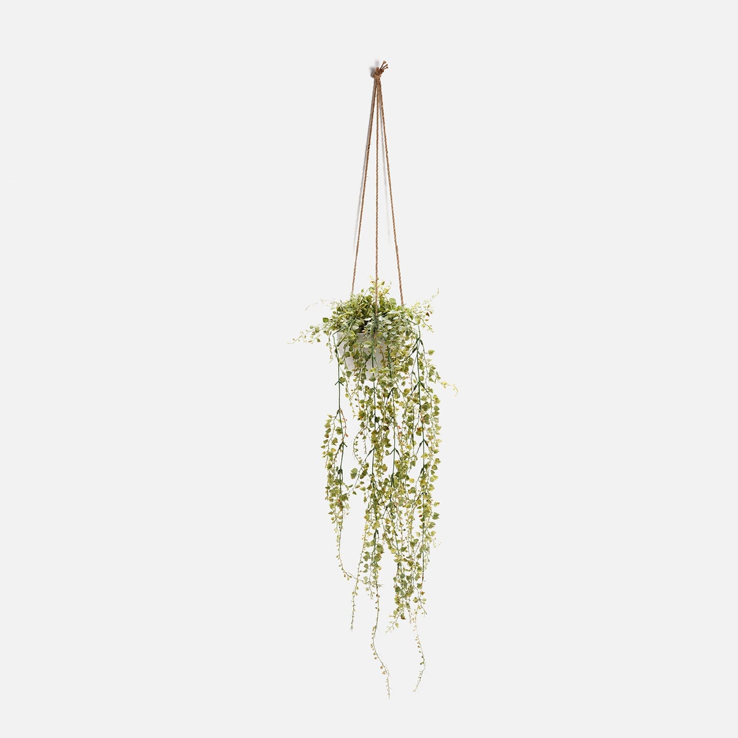 Green Artificial Hanging Plant with Cement Pot
