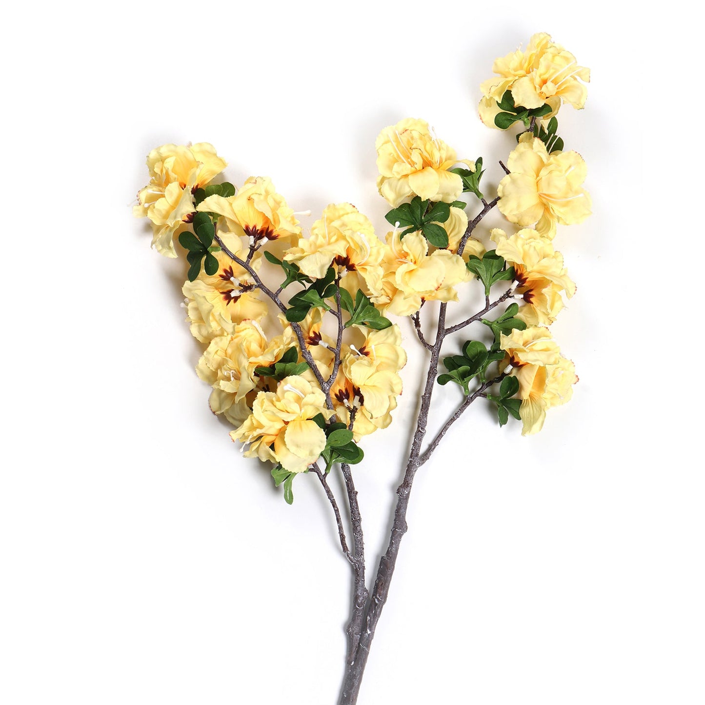 Yellow Azalea Faux Flower Stem Single