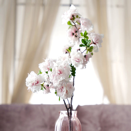 Pink Azalea Faux Flower Stem Single