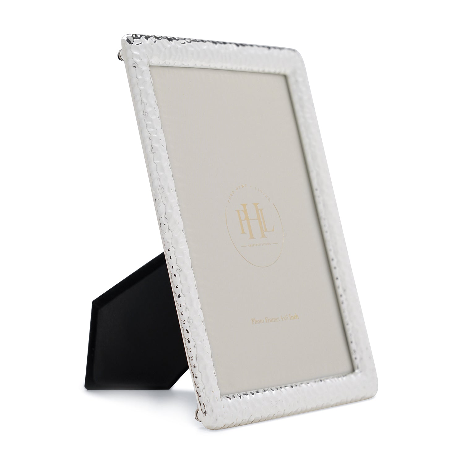 Silver Plated Hammered Metal Photo Frame - Small
