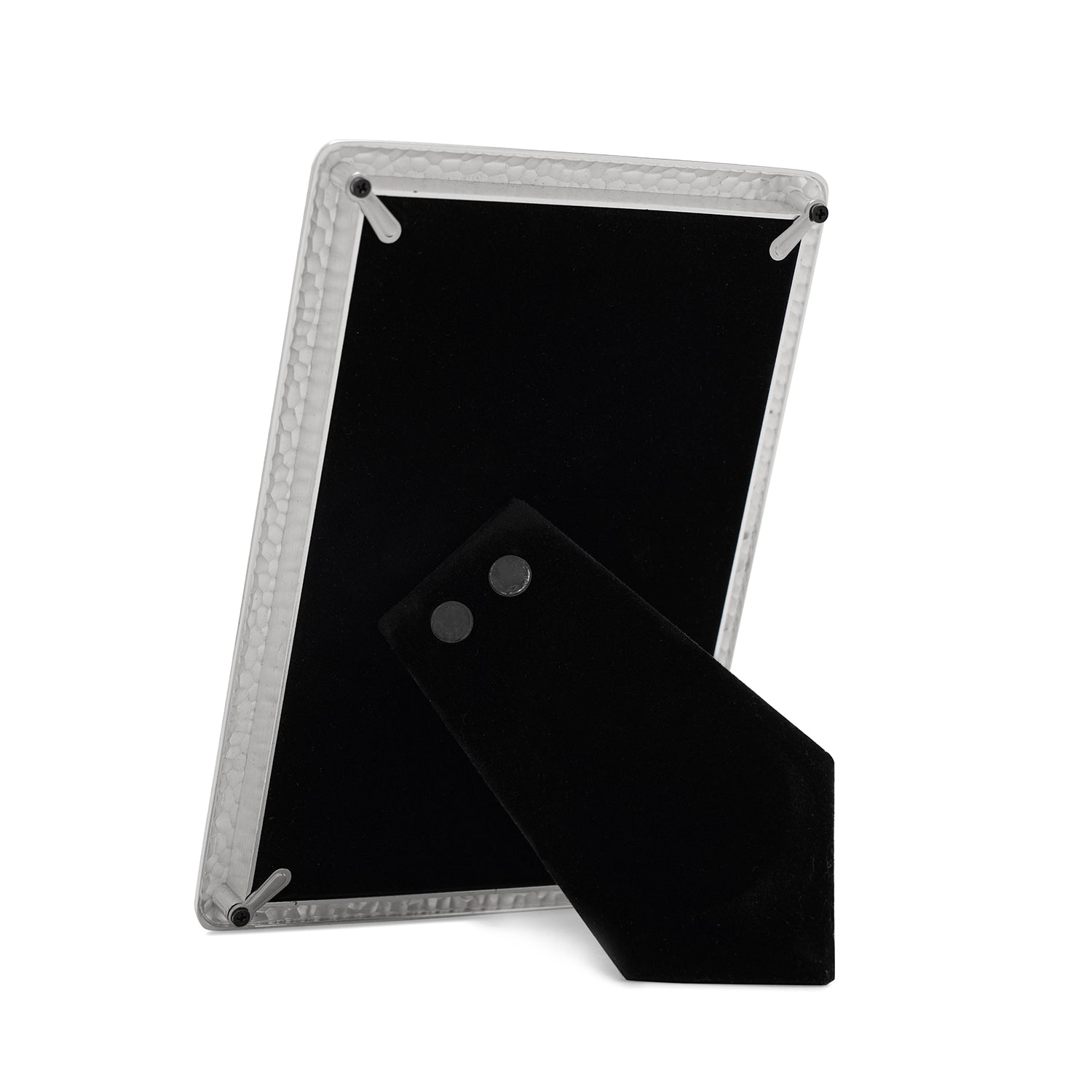 Silver Plated Hammered Metal Photo Frame - Small