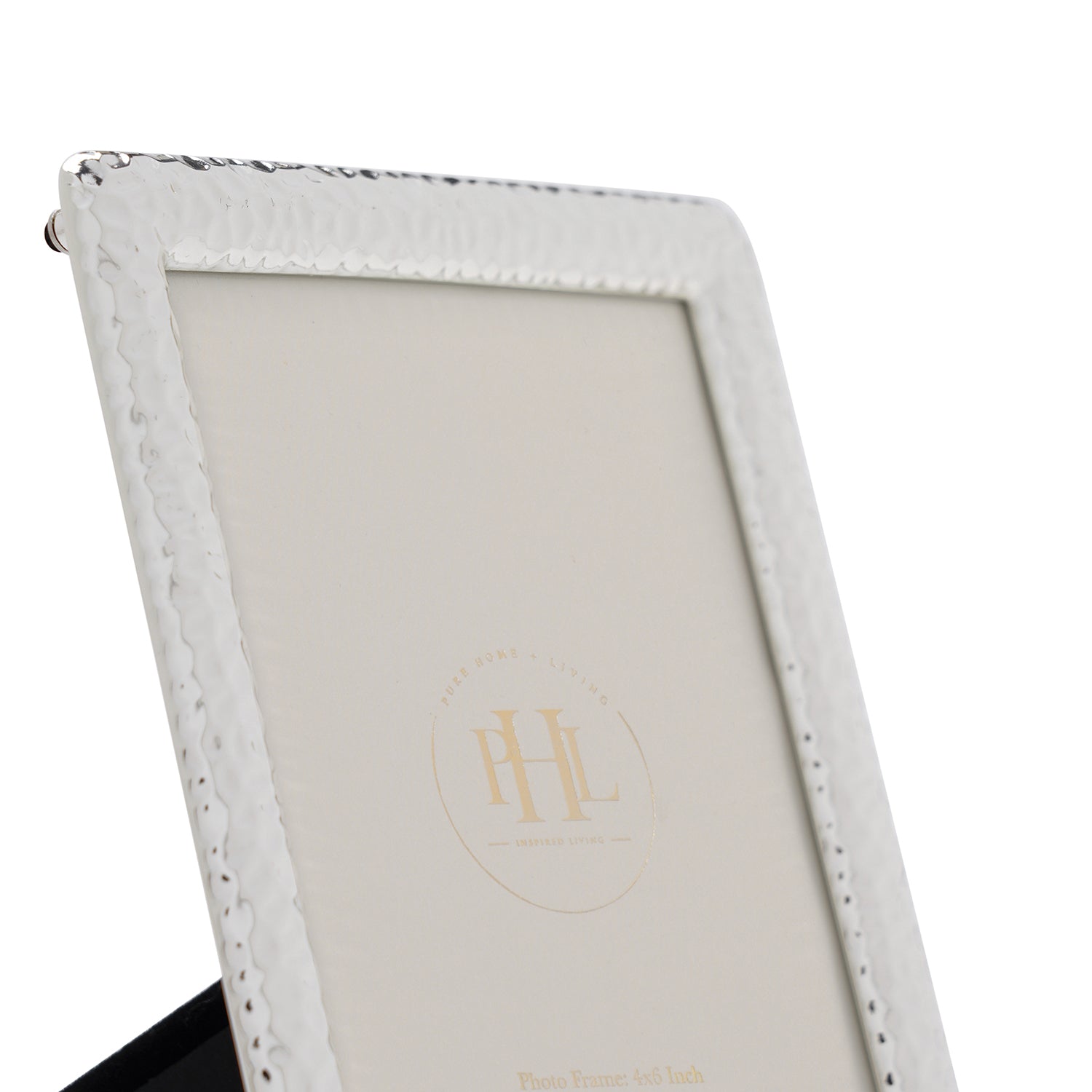 Silver Plated Hammered Metal Photo Frame - Small
