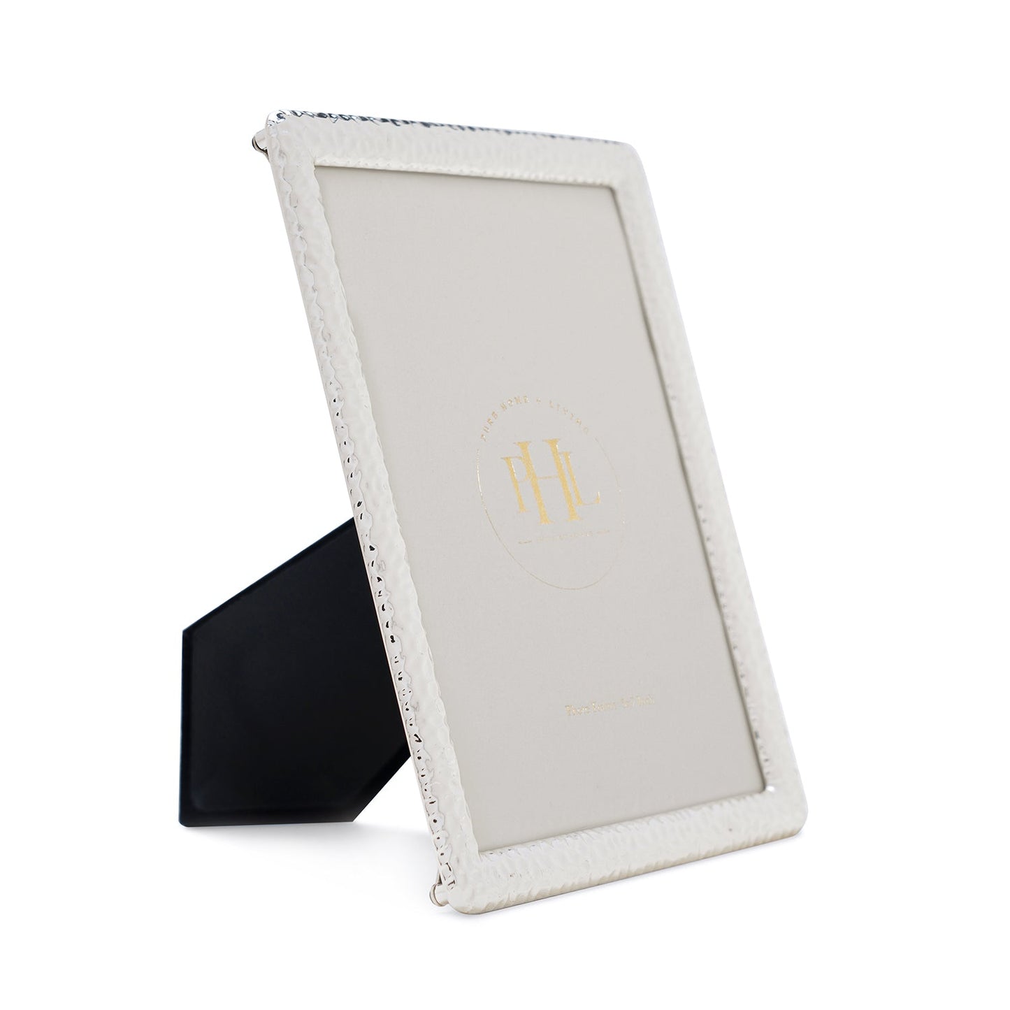 Silver Plated Hammered Metal Photo Frame - Medium