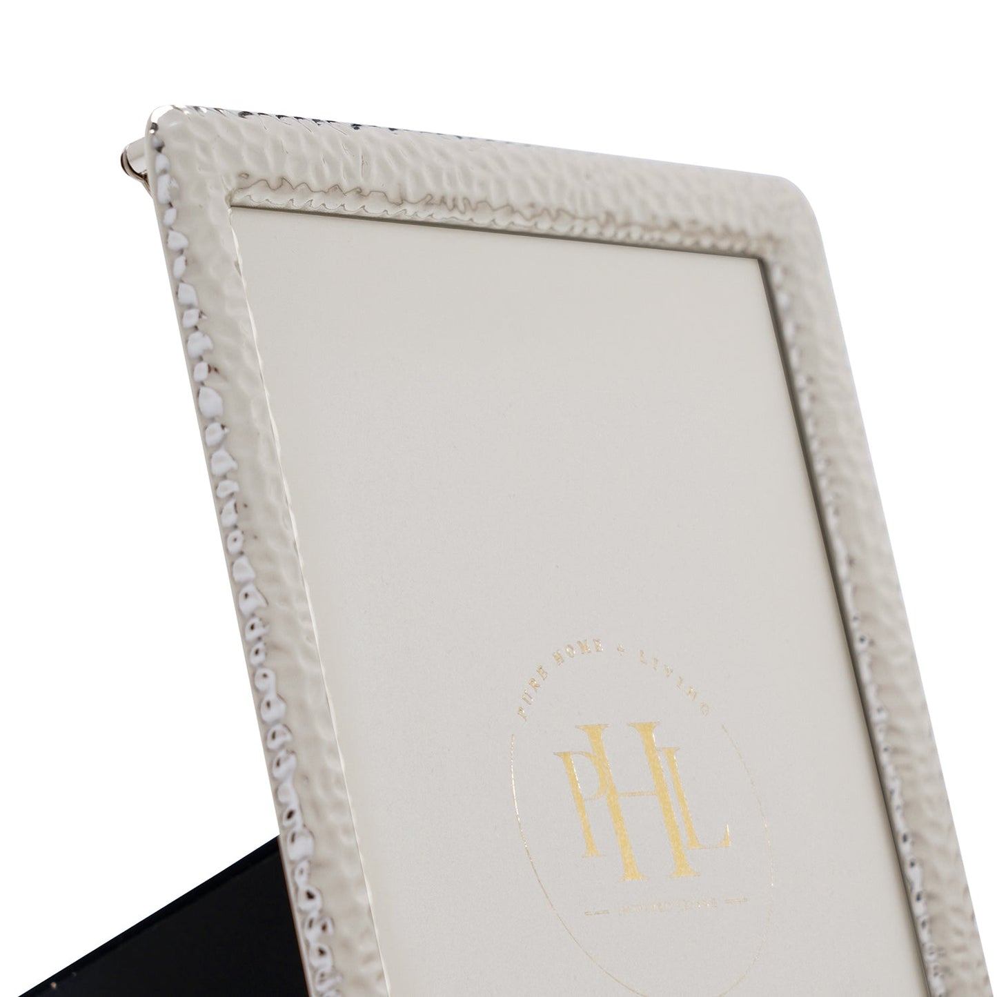 Silver Plated Hammered Metal Photo Frame - Medium