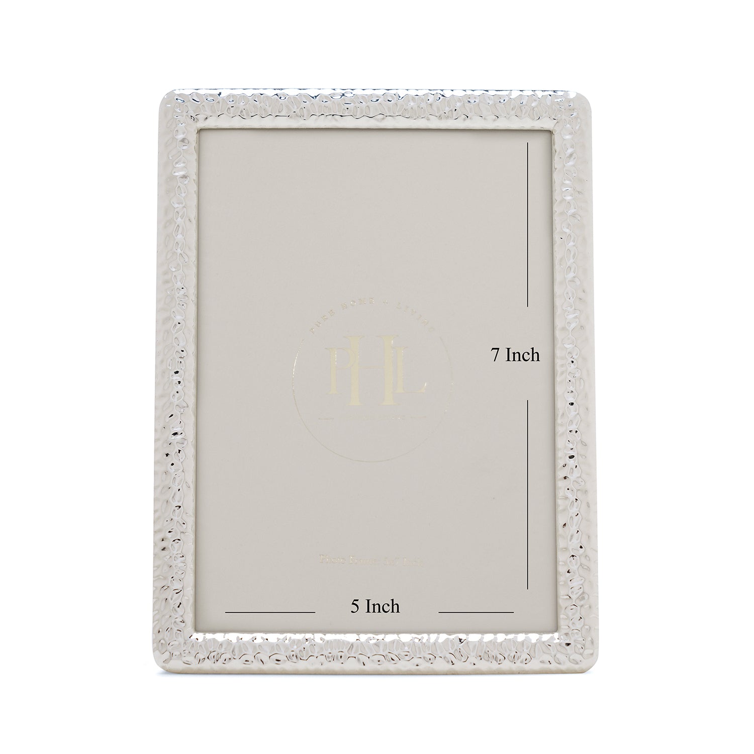 Silver Plated Hammered Metal Photo Frame - Medium