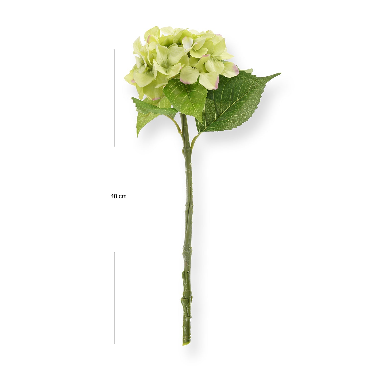 Green Hydrangea Artificial Flower Stem - Single