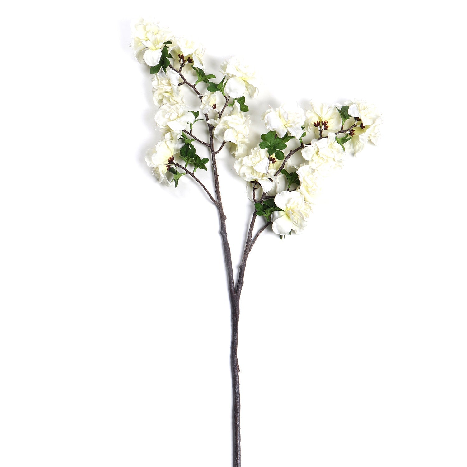White Azalea Faux Flower Stem Single