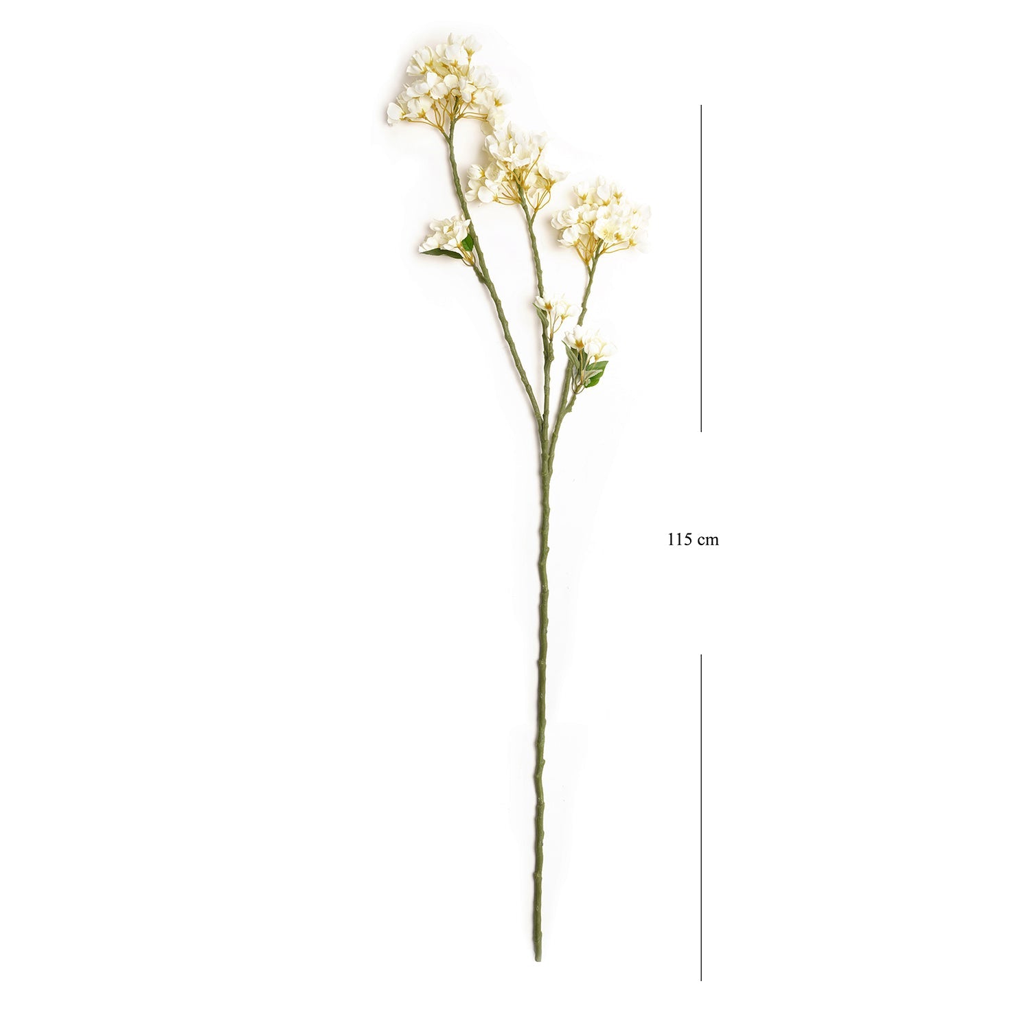 White Artificial Cherry Blossom Flower Stem - Single