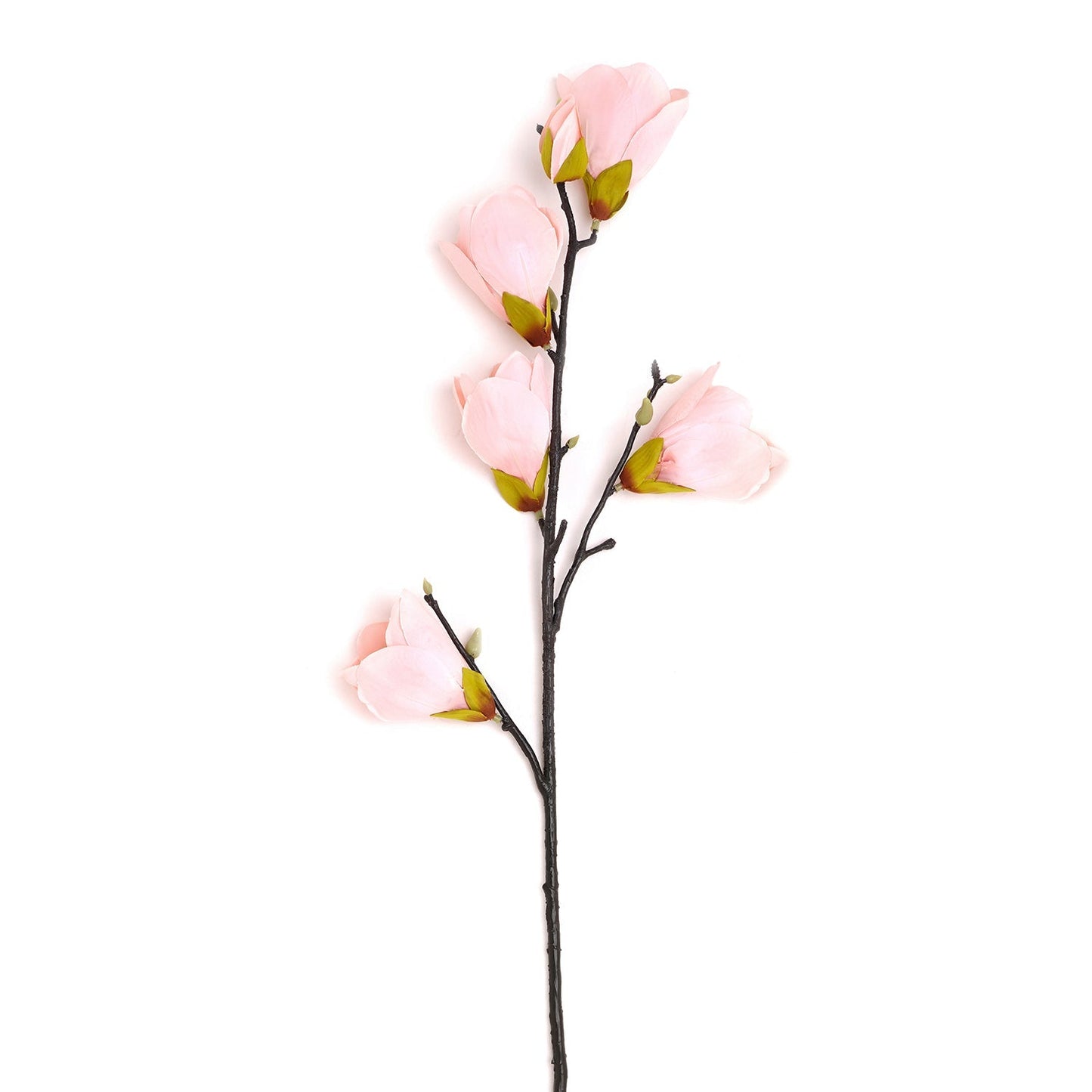 Pink Magnolia Faux Flower Stem - Single