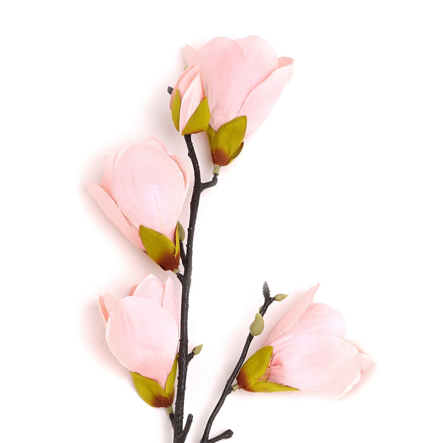 Pink Magnolia Faux Flower Stem - Single