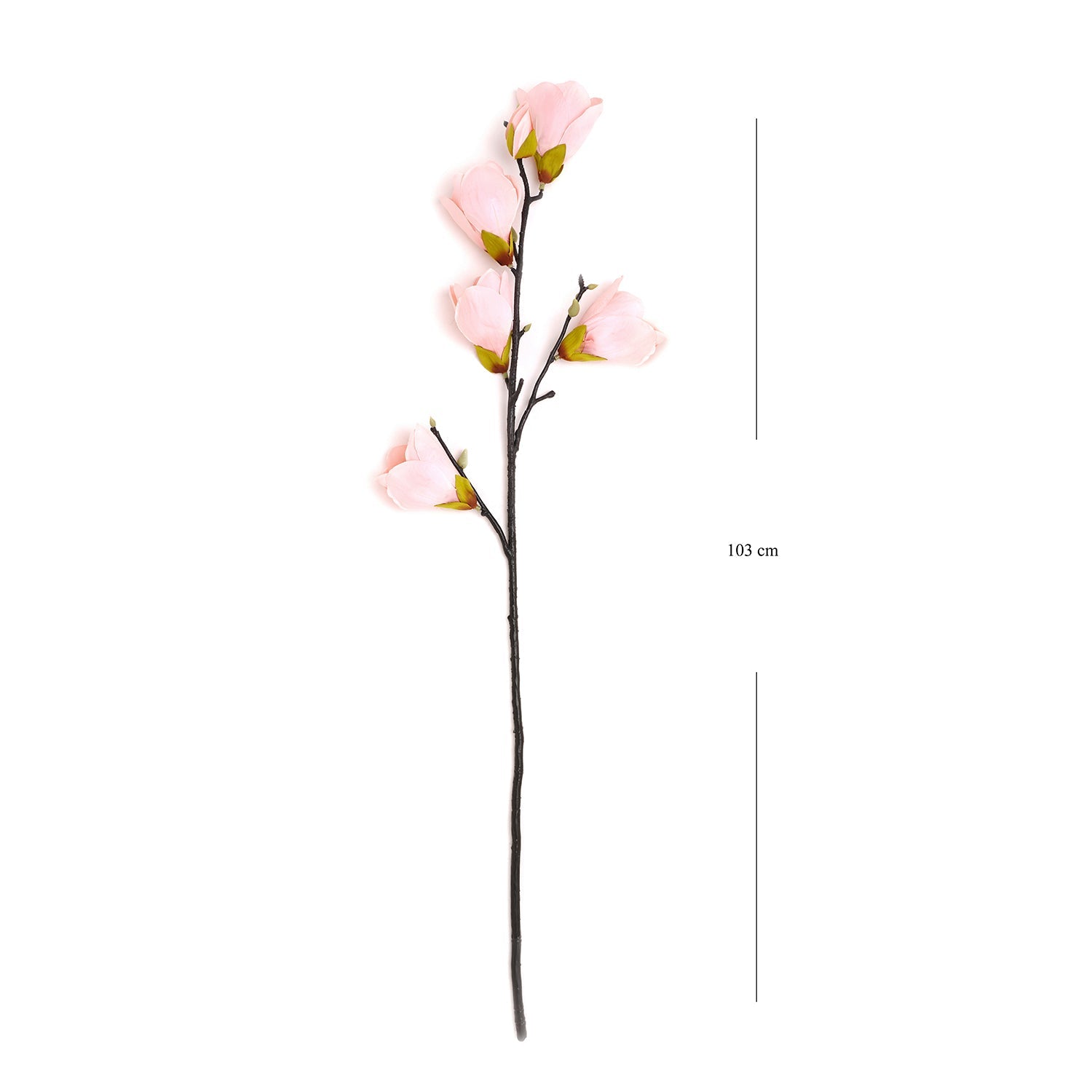 Pink Magnolia Faux Flower Stem - Single