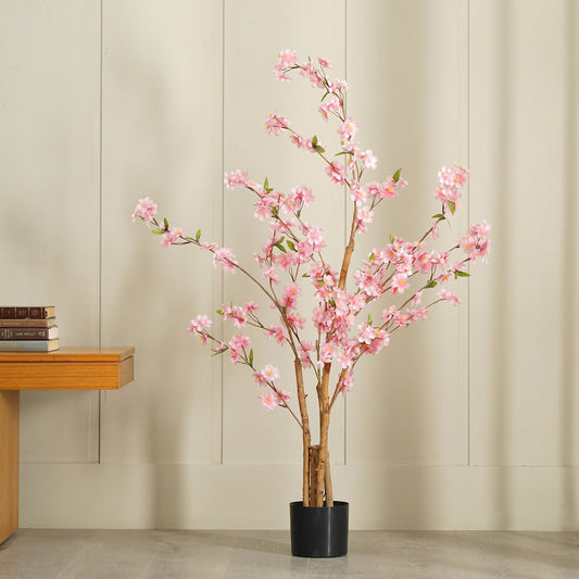 Pink Artificial Flower Plant with Pot