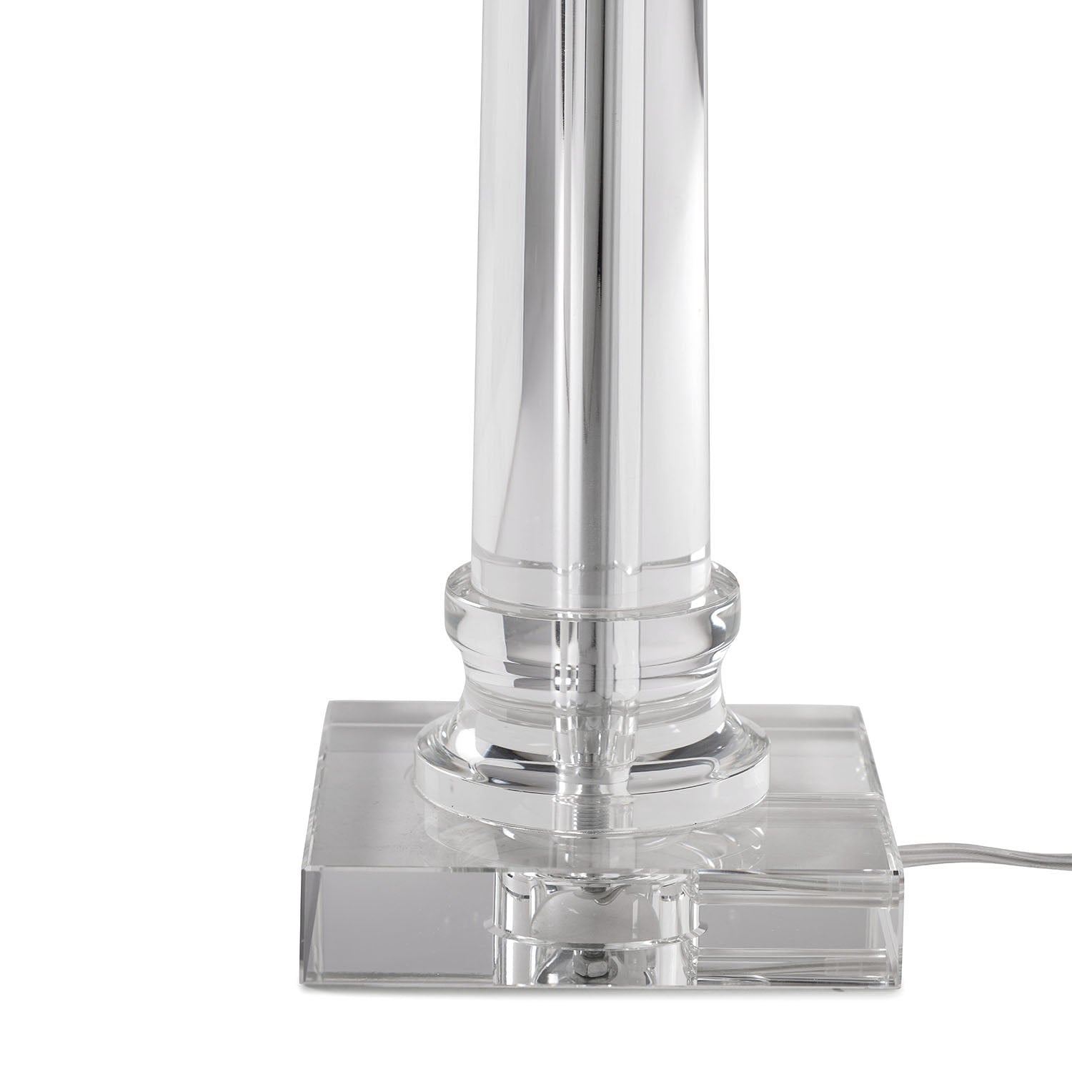 Clear Linear Crystal Table Lamp - Large (without shade)