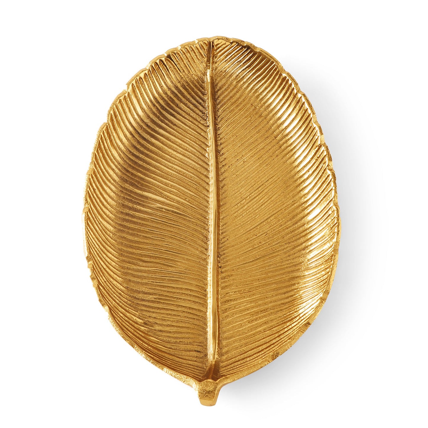 Gold Florence Leaf Shaped Platter