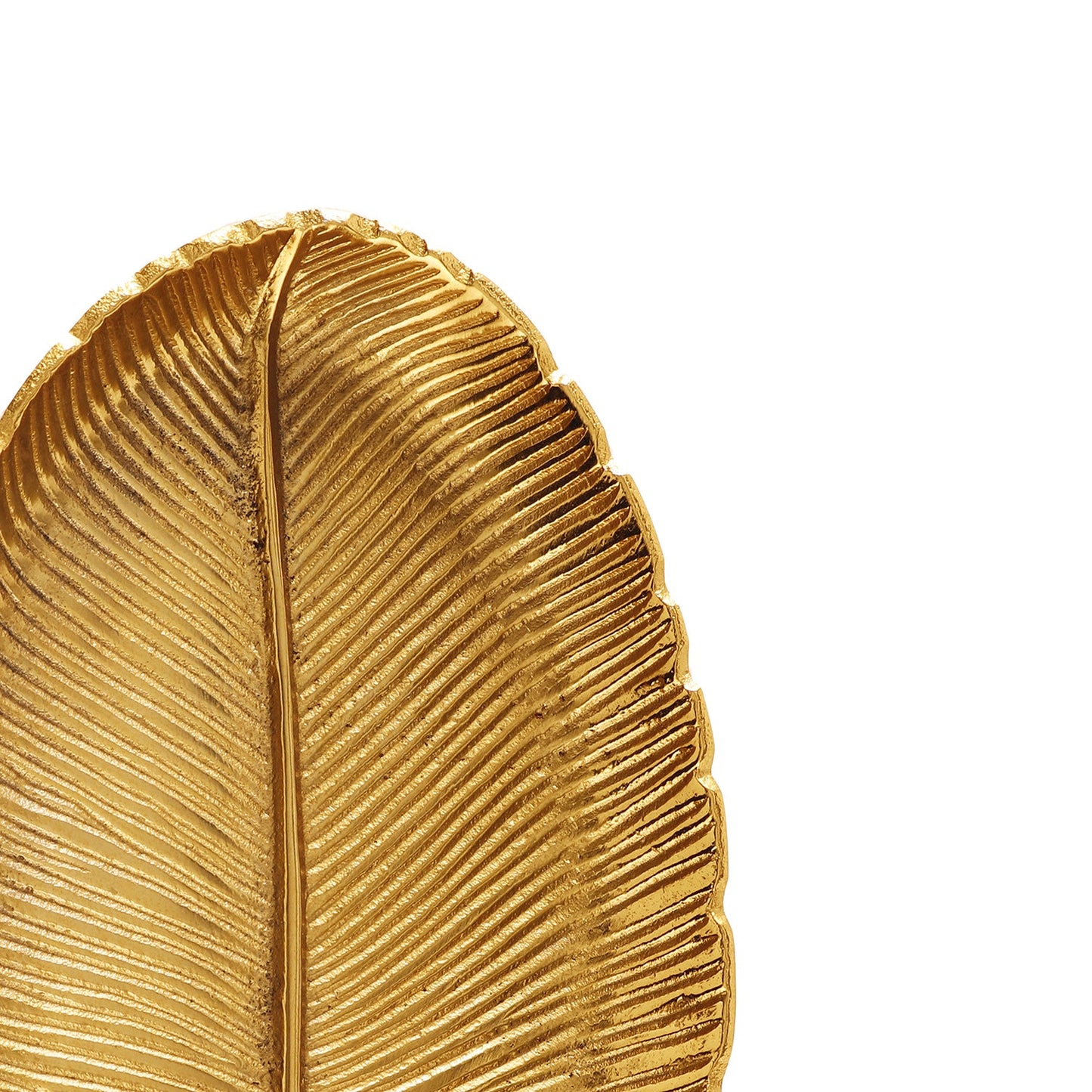 Gold Florence Leaf Shaped Platter