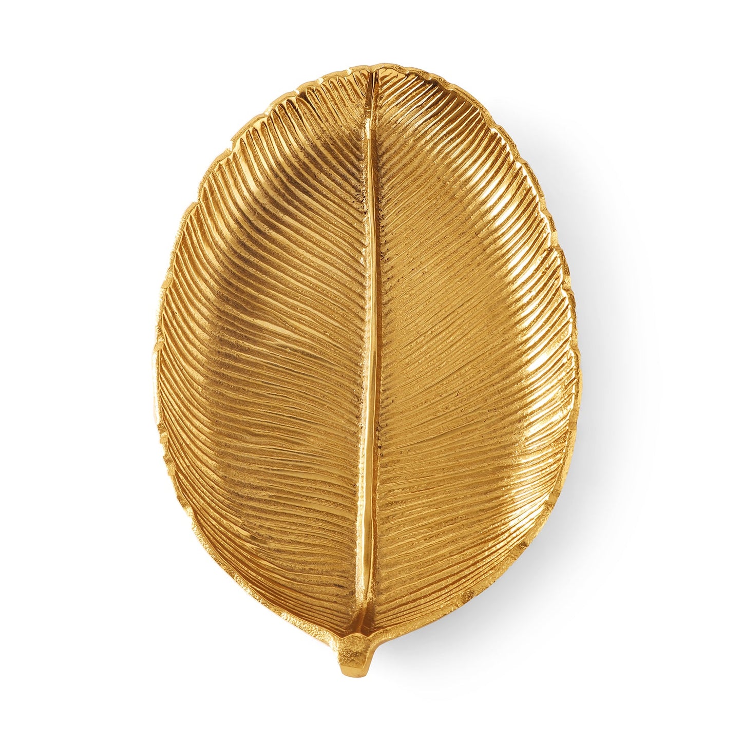 Gold Florence Leaf Shaped Platter - Large