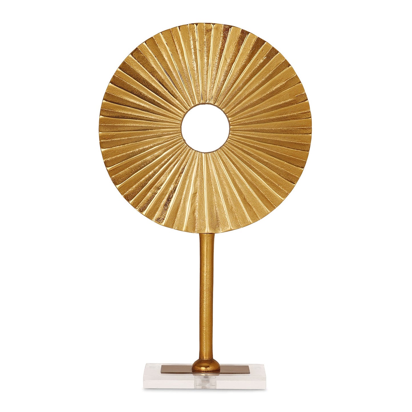 Large Gold Lotus Leaf Stand