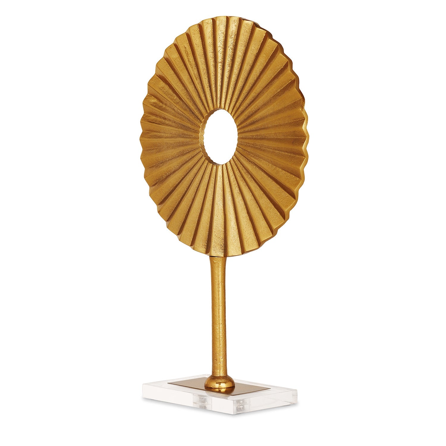 Large Gold Lotus Leaf Stand
