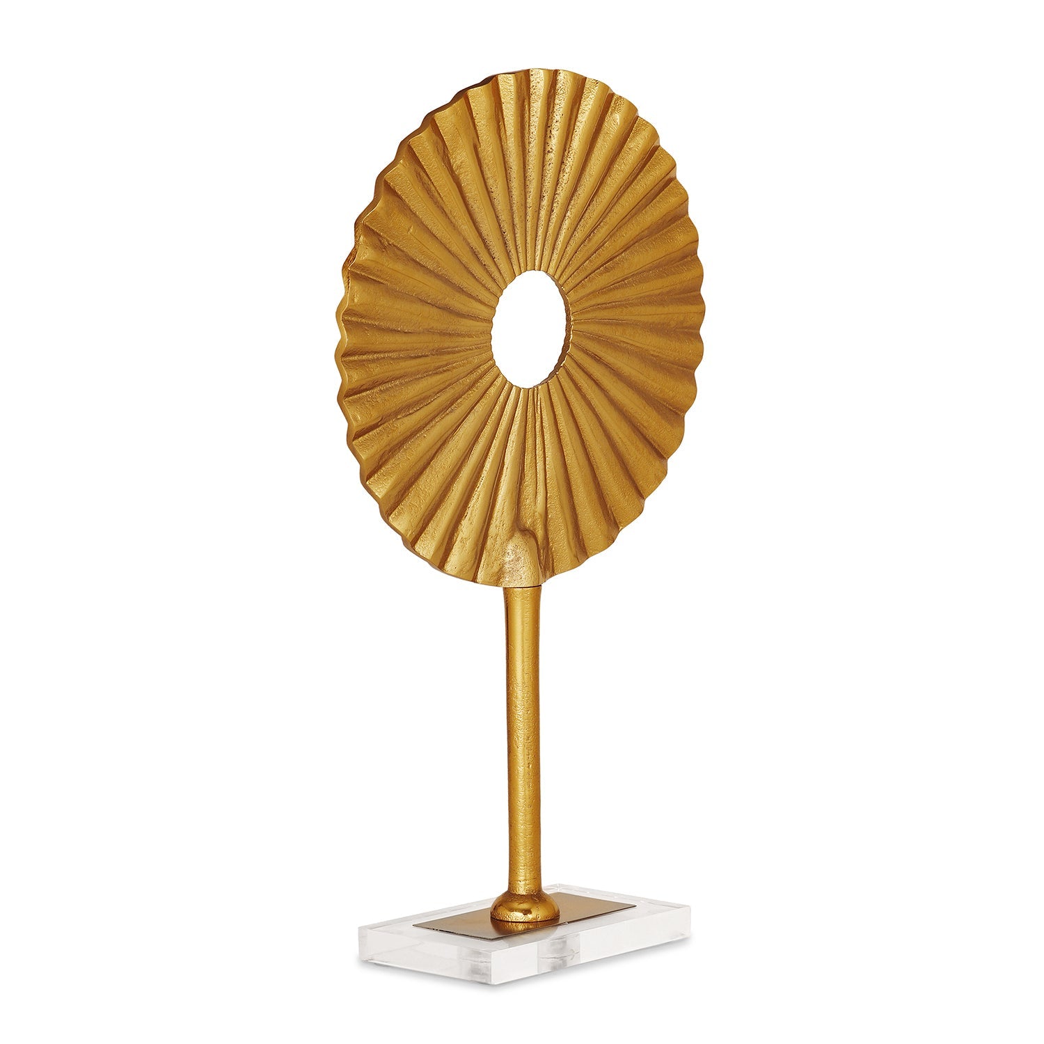 Large Gold Lotus Leaf Stand