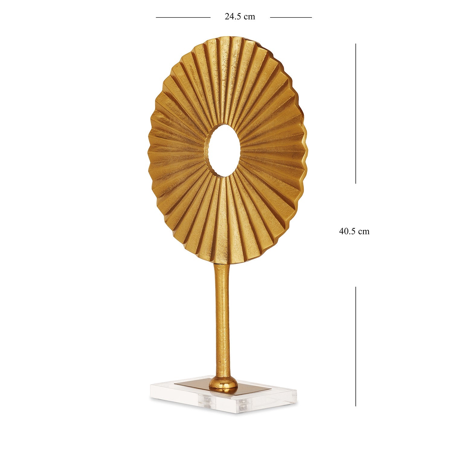 Large Gold Lotus Leaf Stand