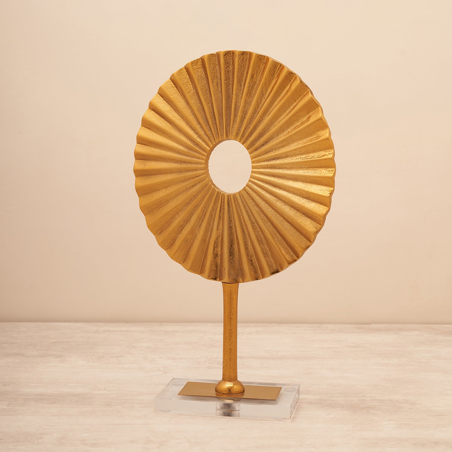 Gold Lotus Leaf Stand - Small
