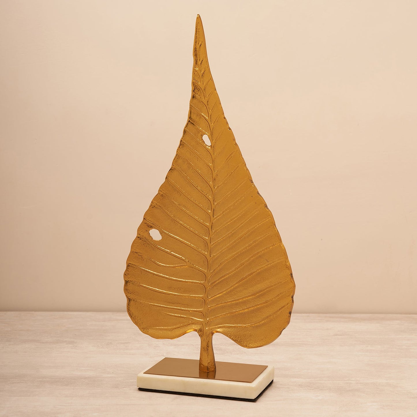 Gold Metal Leaf Stand - Large
