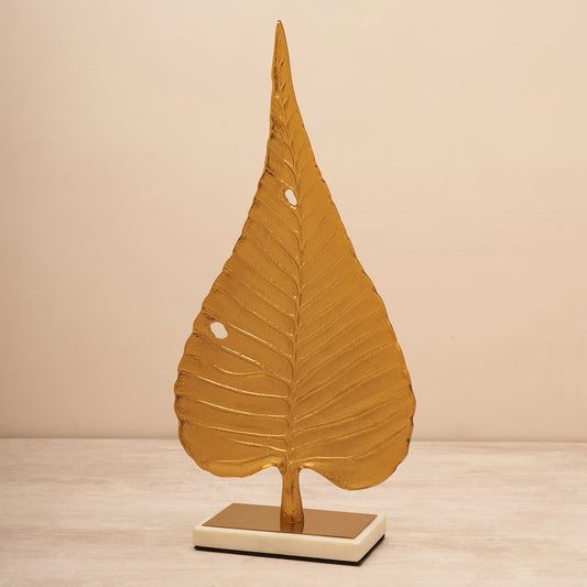 Gold Metal Leaf Stand - Large