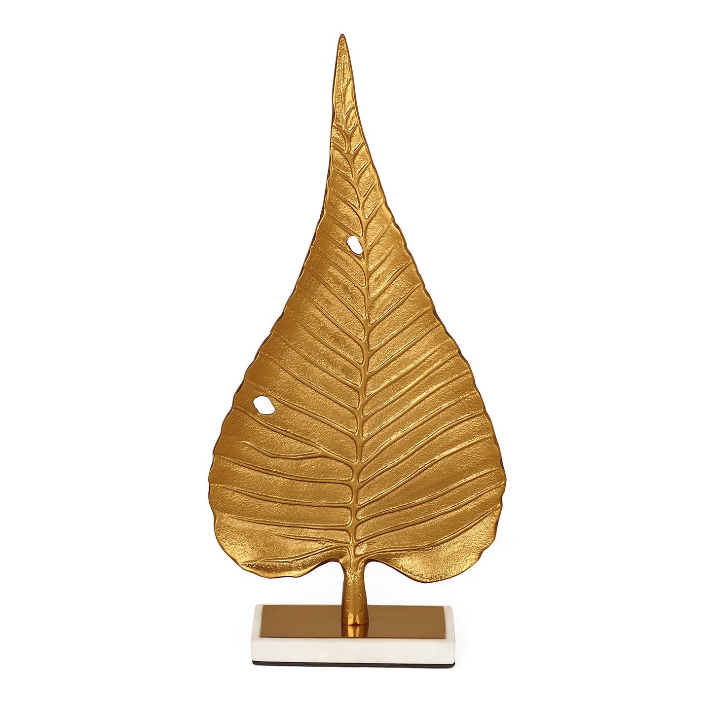 Gold Metal Leaf Stand - Large