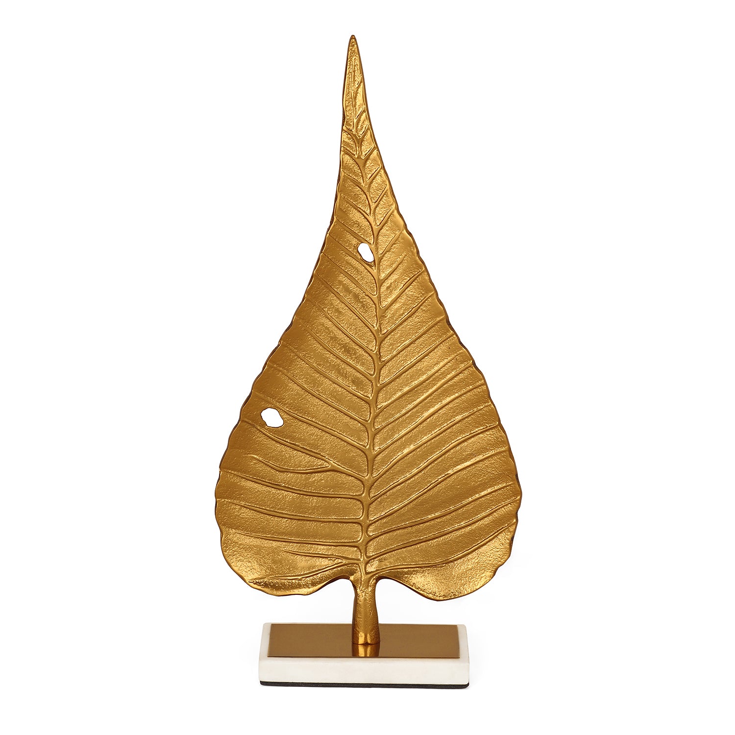 Gold Metal Leaf Stand - Large