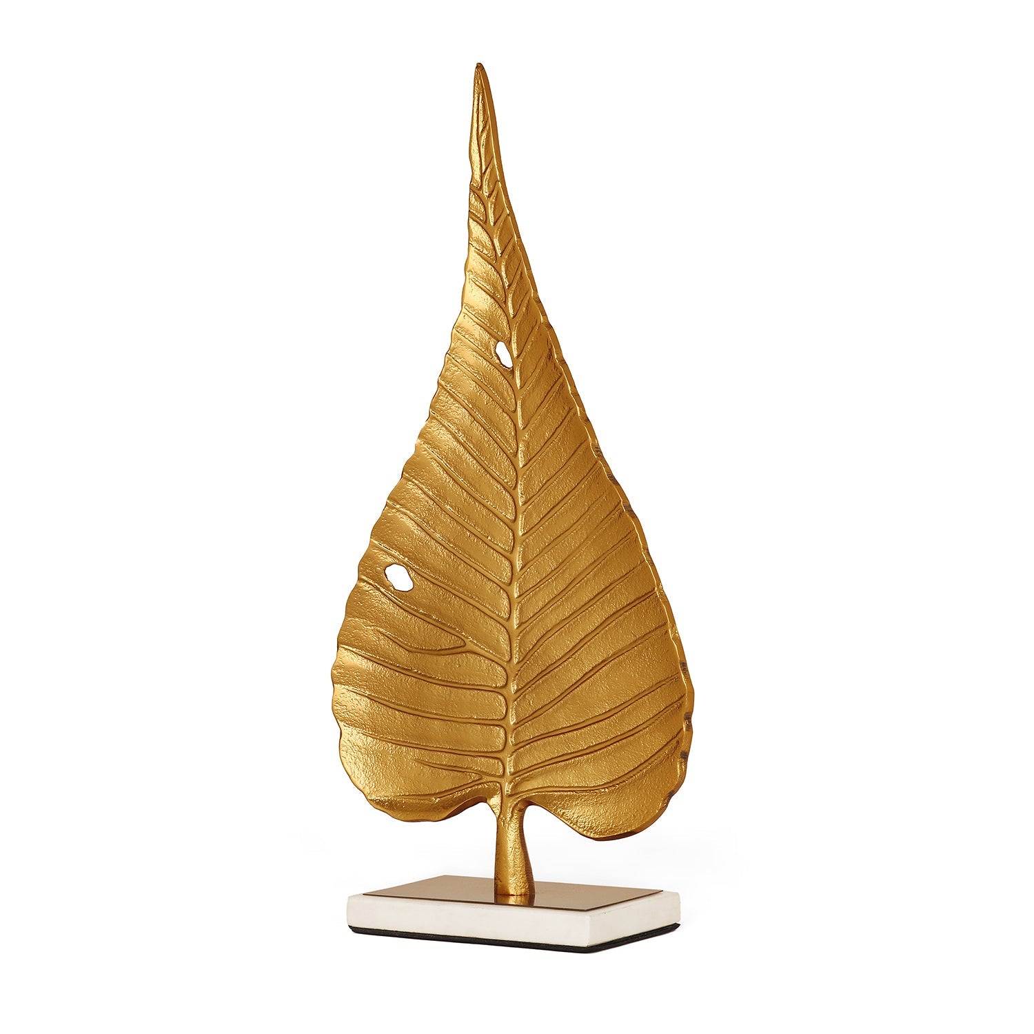 Gold Metal Leaf Stand - Large
