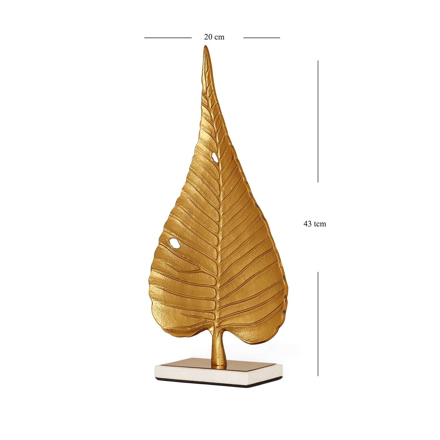 Gold Metal Leaf Stand - Large
