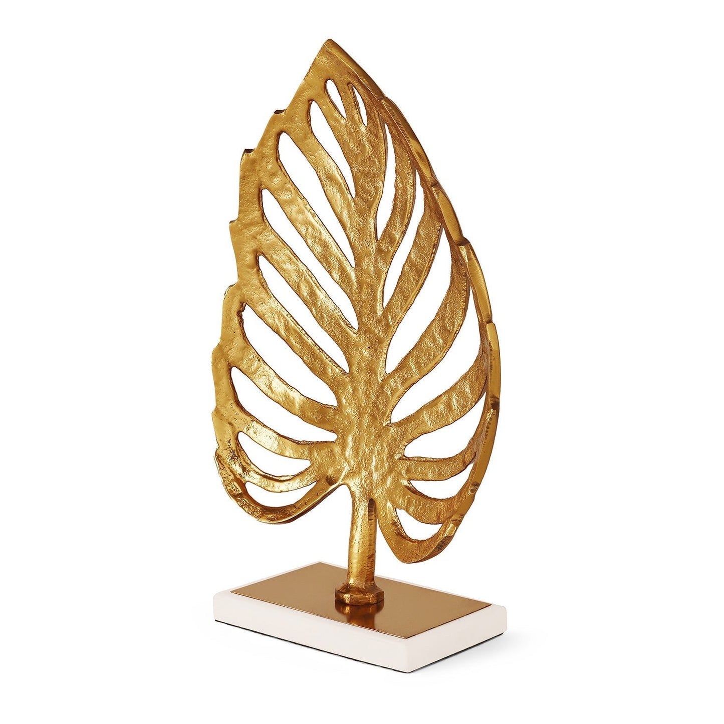 Gold Metal Monstera Leaf Stand