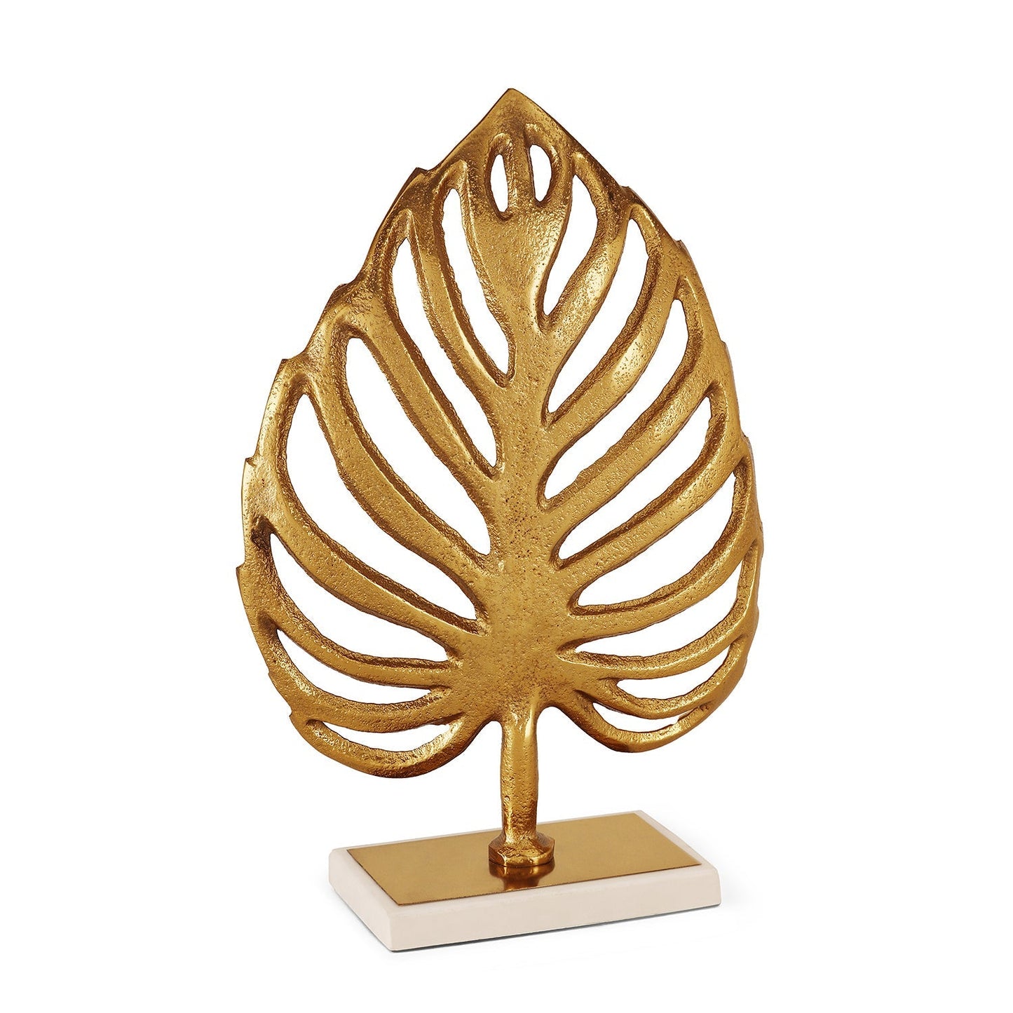Gold Metal Monstera Leaf Stand