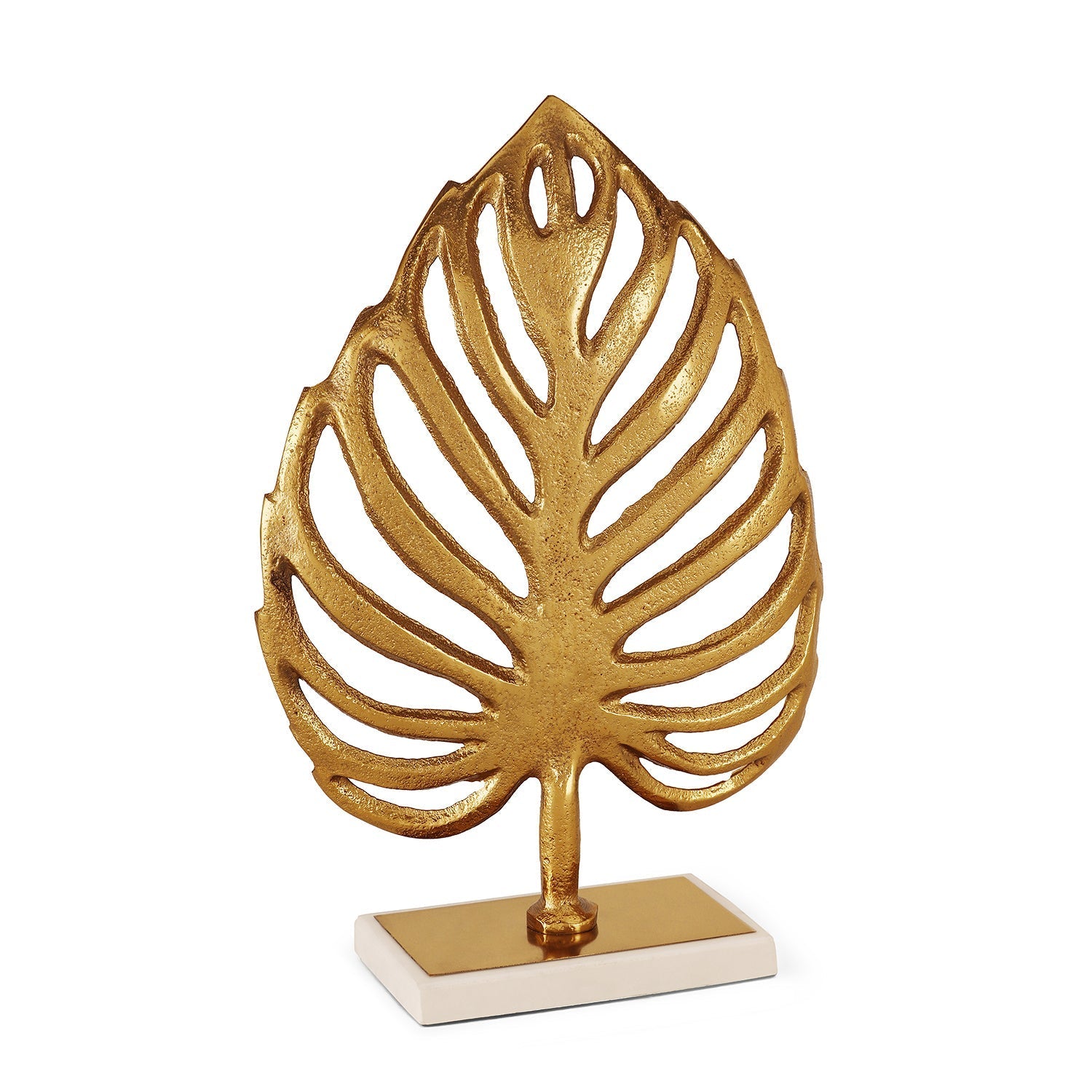 Gold Metal Monstera Leaf Stand