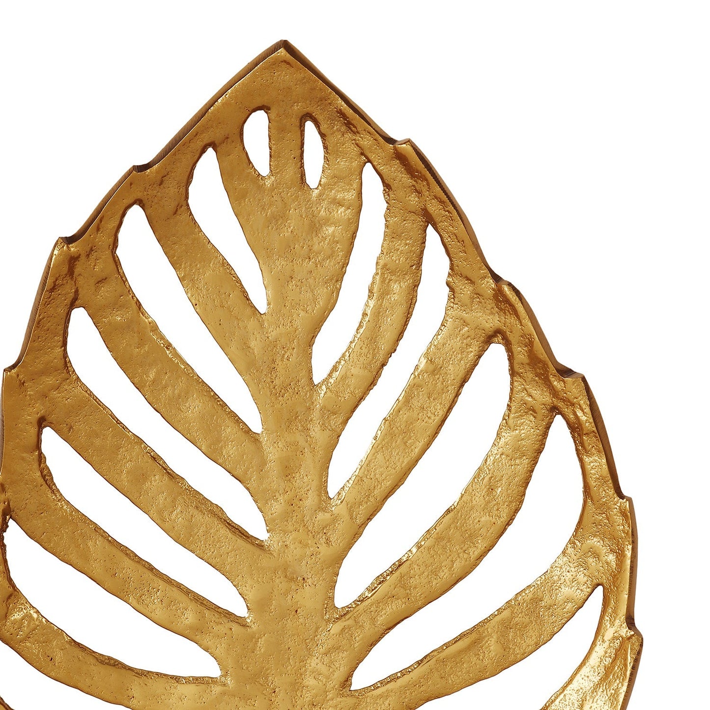 Gold Metal Monstera Leaf Stand