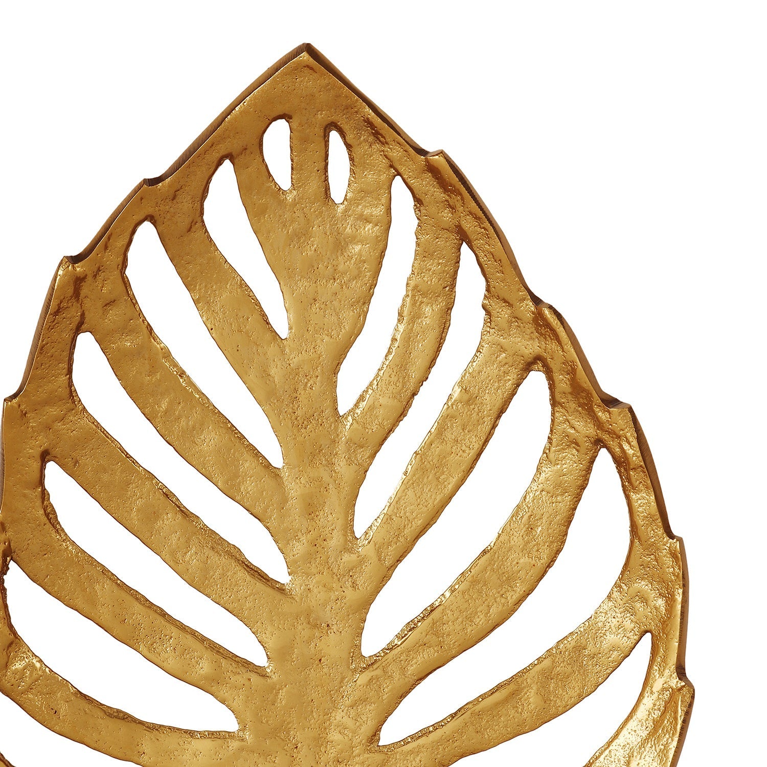 Gold Metal Monstera Leaf Stand