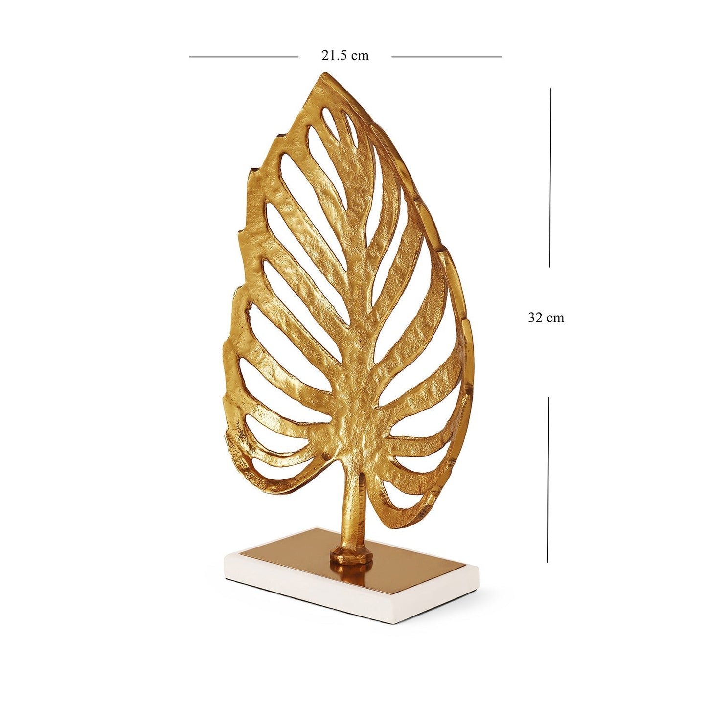 Gold Metal Monstera Leaf Stand