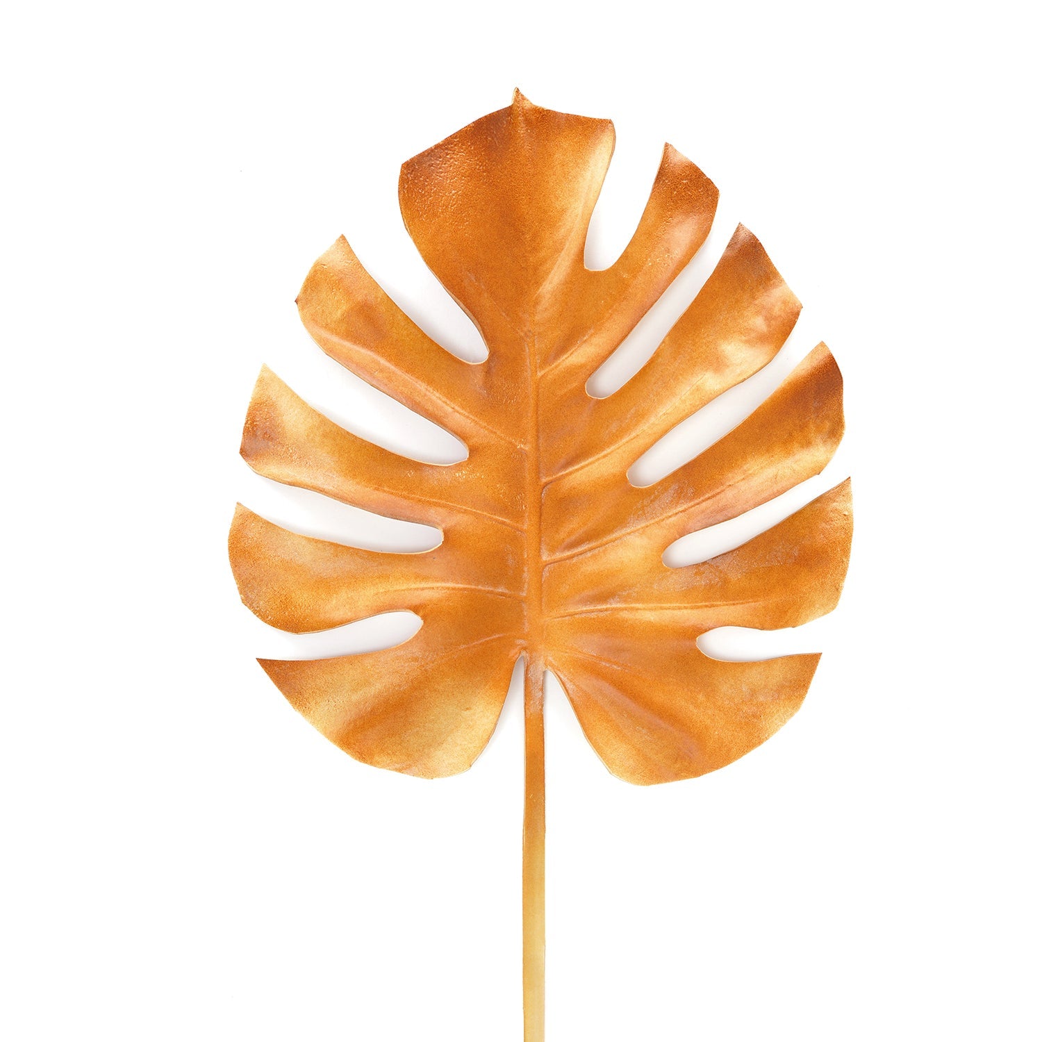 Brown Faux Monstera Leaf