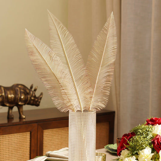 Cream Dry Fern Artificial Stem - Single