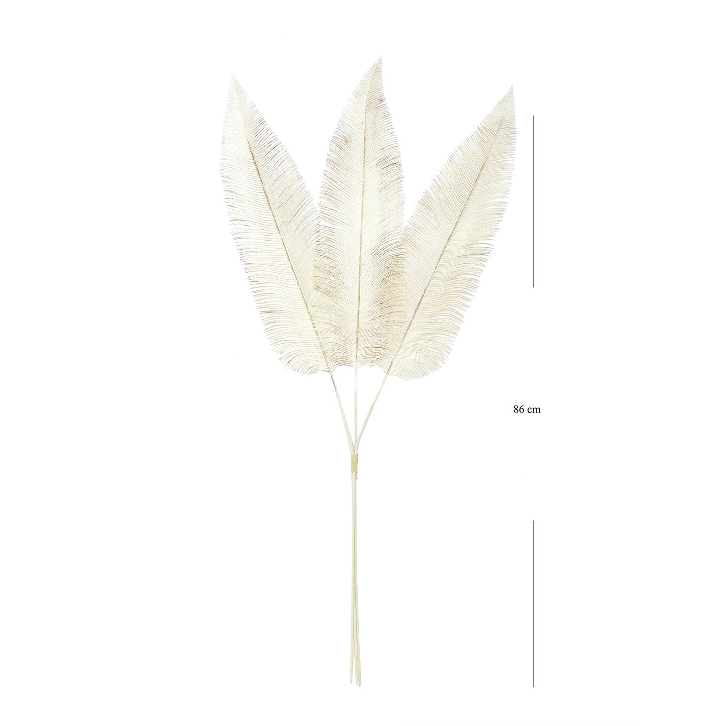 Cream Dry Fern Artificial Stem - Single