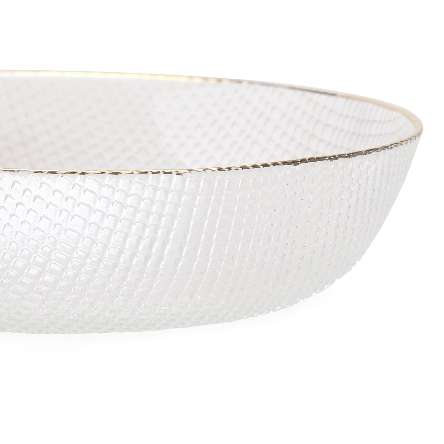 Clear Fizz Textured Glass Serving Bowl
