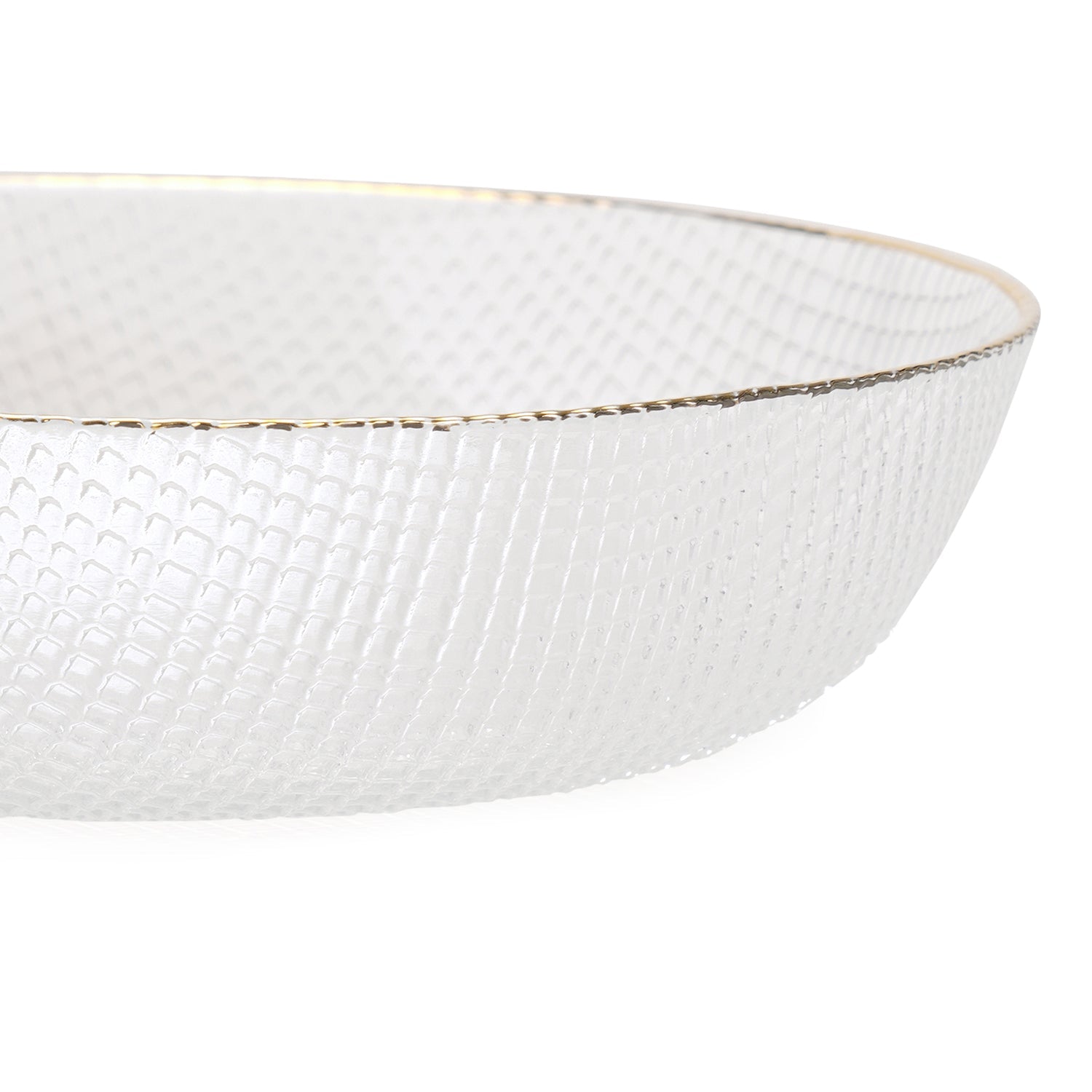 Clear Fizz Textured Glass Serving Bowl