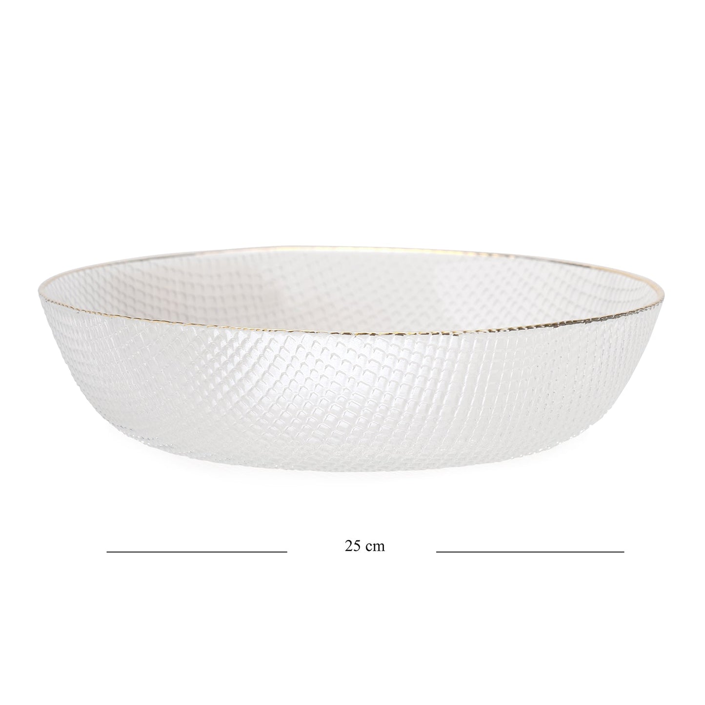 Clear Fizz Textured Glass Serving Bowl