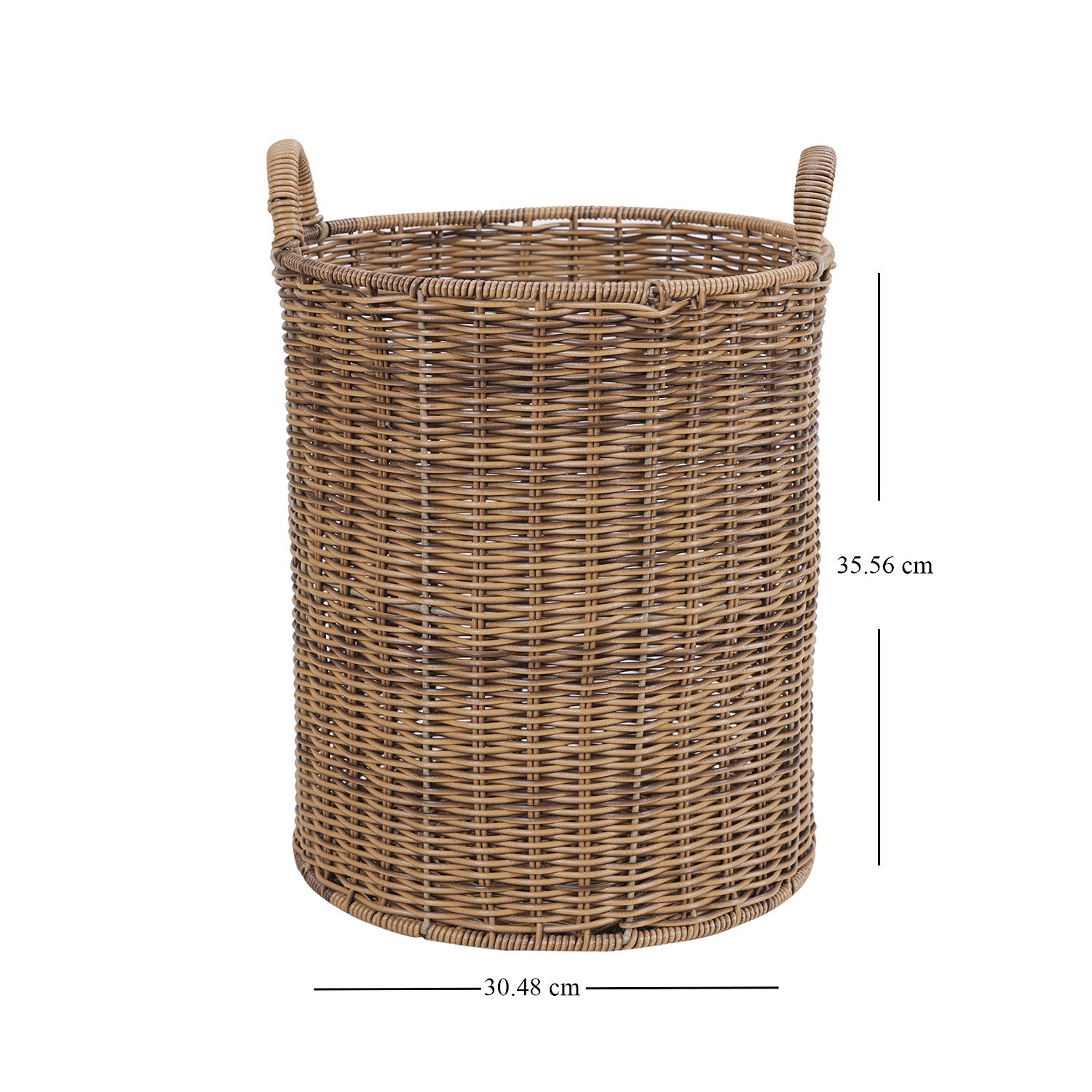 Natural Round Heather Wicker Bin