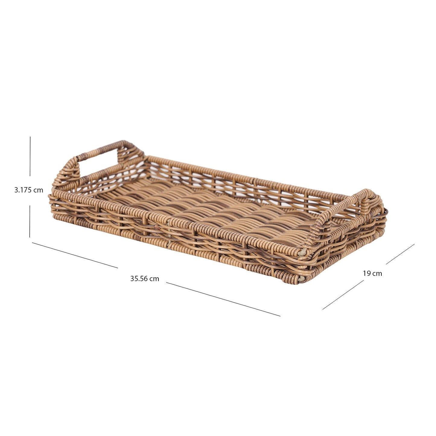 Natural Heather Chic Wicker Tray